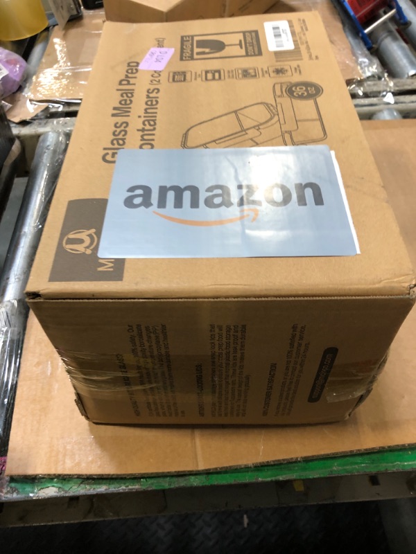 Photo 1 of [5-Pack,36 Oz]Glass Meal Prep Containers 2 Compartments Portion Control with Upgraded Snap Locking Lids Glass Food Storage Containers, Microwave, Oven, Freezer and Dishwasher (4.5 Cups)