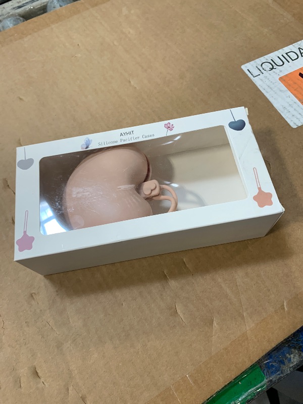 Photo 1 of ***1 missing*** 2pcs Pacifier Holder Case Set, 2pcs Silicone Portable Pacifier Pouch and 2pcs Transparent Pacifier Storage Container, Cute Heart Shape Pacifier Storage Case for Newborn Baby?Pink+Purple?