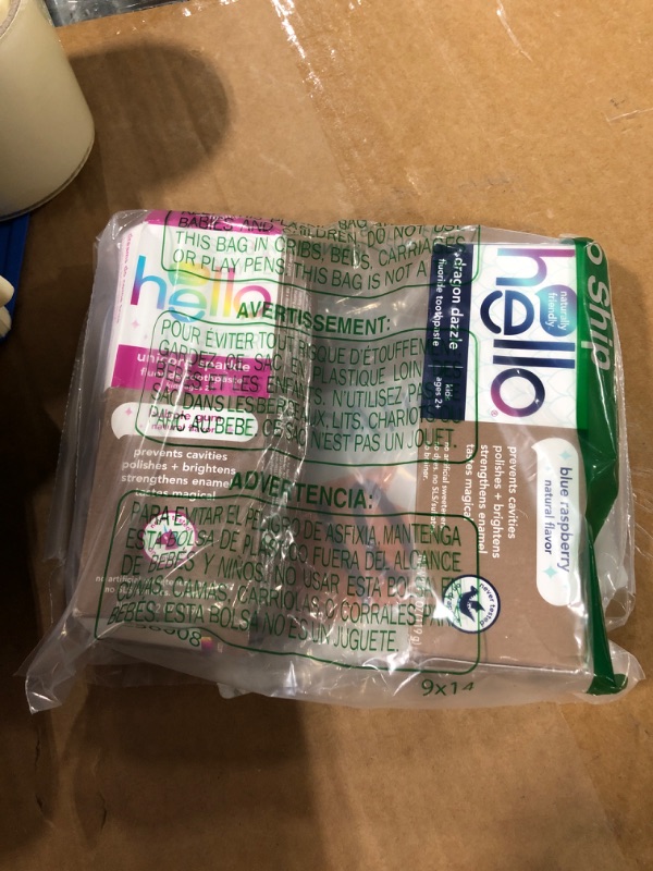 Photo 1 of **2 pcs**hello Kids Fluoride Toothpaste Variety Pack, Includes a Strawberry, Unicorn Bubble Gum, and Blue Raspberry Toothpaste, Safe for Ages 2 and Up, 3 Pack, 4.2 Oz Each