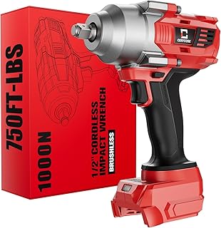 Photo 1 of ** USED** MISSING PARTS**Cordless Impact Wrench 1/2" for Milwaukee 18V Battery, Impact Wrench 1450FT-LBS(2000N.m) High Torque Brushless Electric Impact, with 4 Modes Power Impact Driver for Car, Truck, Mower (No Battery)