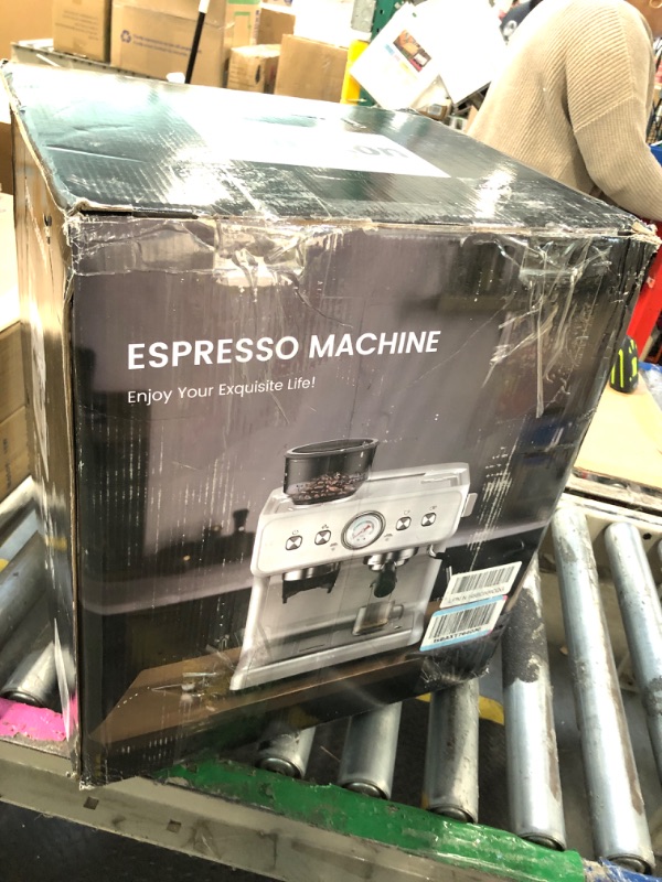 Photo 1 of (2025 Upgrade)20 Bar Espresso Machine with Grinder & Milk Frother Steam Wand, Tamping Tools, Expresso Coffee Machines 58mm Commercial Espresso Maker for Home or Café, Perfect for latte, Cappuccino