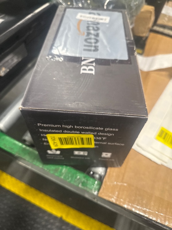 Photo 1 of ***ONLY ONE***BNUNWISH Extra Large Thicken Double Wall Glasses Coffee Mugs Tea Cups set of 2, 24OZ Insulated Clear Lemon Tea Beer Cups with Handle