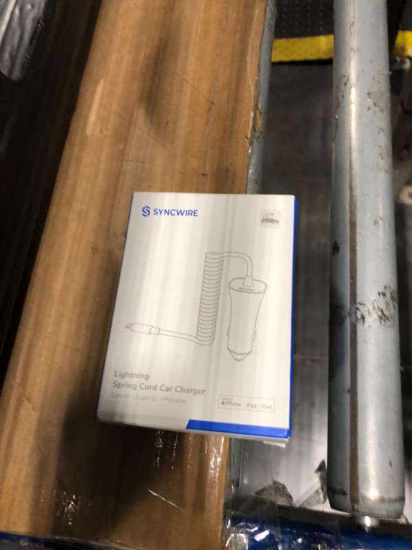 Photo 1 of [Apple MFi Certified] Syncwire iPhone Car Charger 32W Super Fast Car Phone Charger Cigarette Lighter USB Car Adapter with Build-in 5FT Coiled Lightning Cable for Apple iPhone 14/13/12/11/XR/Max, iPad