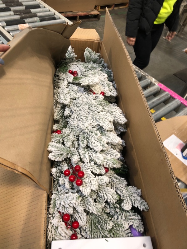 Photo 1 of ***similar item***see pic*** GAOMON 3 Ft Christmas Tree with 78 Led Lights, Pre-Lit Artificial Christmas Trees with Potted Base, Snow Flocked, Battery Operated, Xmas Tree for Home Decor