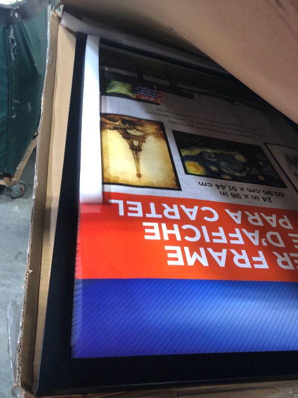 Photo 1 of ***plastic is cracked on face of frame***Trends International Poster Frame, 24" x 36", Black