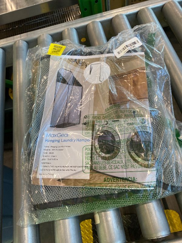 Photo 1 of *Missing Parts*
MaxGear Hanging Laundry Hamper, Over the Door Hamper with 2 Kinds of Hooks for Dirty Clothes Organizer, Mesh Wall Hanging Laundry Basket with Zipper for Bathroom, Wardrobe, Dormitory