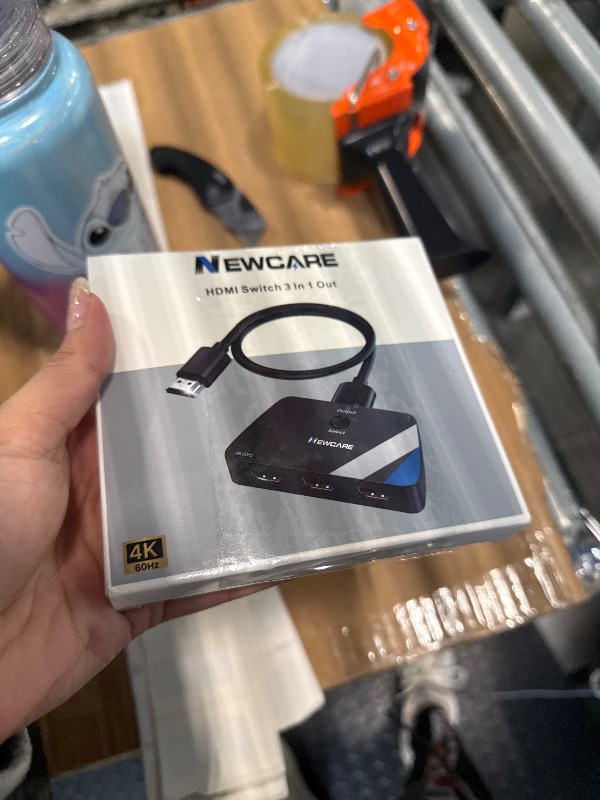 Photo 1 of [Upgrade] HDMI Switch 3 in 1 Out, 4K@60Hz HDMI 2.0 Switch Splitter with 2.6FT Long HDMI Cable, 3-Port HDMI Switcher Selector, Supports 4K 30Hz 3D 1080P HDCP2.2 for PS5 Xbox DVD Player Fire Stick PC