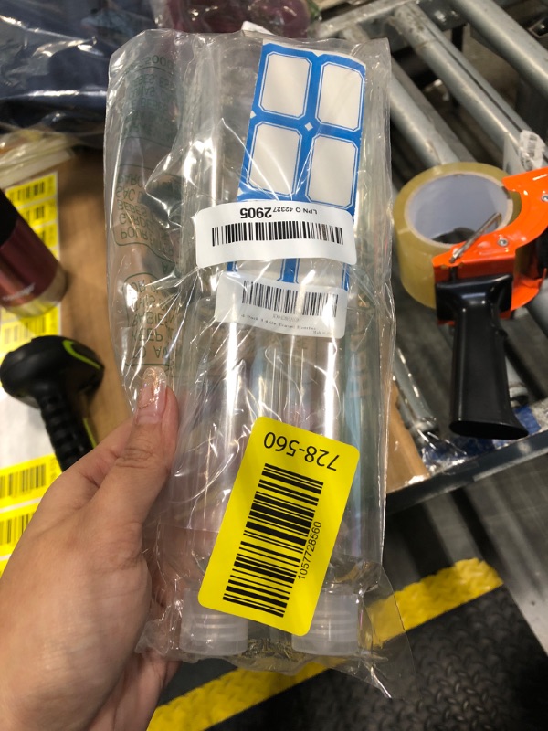 Photo 1 of ***MISSING PARTS***
DTDNZKN 4 Pack 3.4 Oz (100ml) TSA Approved Travel Bottles for Toiletries, Leak Proof Plastic Travel Essentials Accessories with Labels