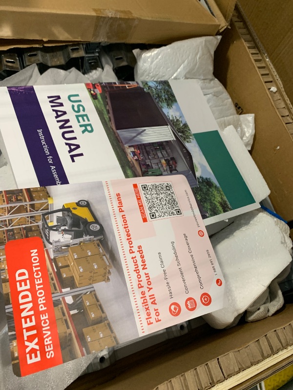 Photo 1 of ***SOME SCRATCHES*** Large Metal Storage Sheds, 8x8 FT Outdoor Storage Shed with Updated Frame Structure, Lockable Doors and Air Vents, Metal Garden Tool Shed for Garden,Backyard,Patio,Lawn, Brown