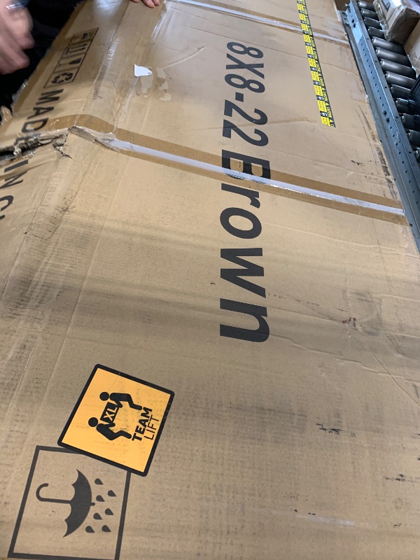 Photo 1 of ***SOME SCRATCHES*** Large Metal Storage Sheds, 8x8 FT Outdoor Storage Shed with Updated Frame Structure, Lockable Doors and Air Vents, Metal Garden Tool Shed for Garden,Backyard,Patio,Lawn, Brown