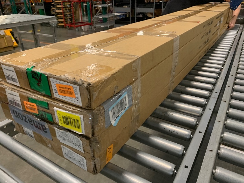 Photo 1 of ***SET OF FOUR BOXES, TOTAL OF 8 PANELS*** Art3d 2-Pack 108" x 12" Acoustic Wood Panels for Wall, Soundproof Wood Slat Panel for Wall and Ceiling, 3D Fluted Sound Absorbing Paneling for Interior Wall Decor, Living Room, Bedroom - Walnut