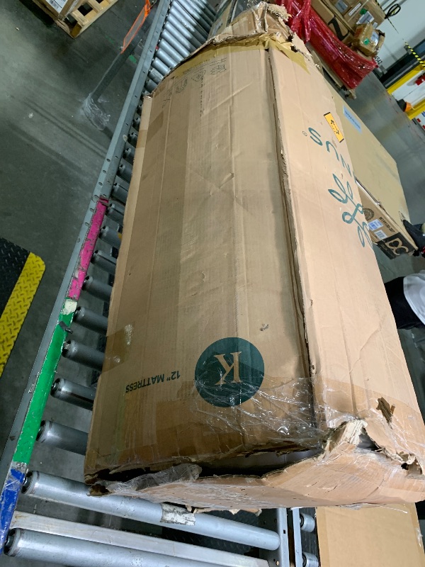 Photo 1 of ZINUS 12 Inch King Green Tea Memory Foam Mattress [New Version], Fiberglass free, Medium Firm Feel, Zoned Pressure Relief, Certified Safe Foams & Fabric, Mattress in A Box