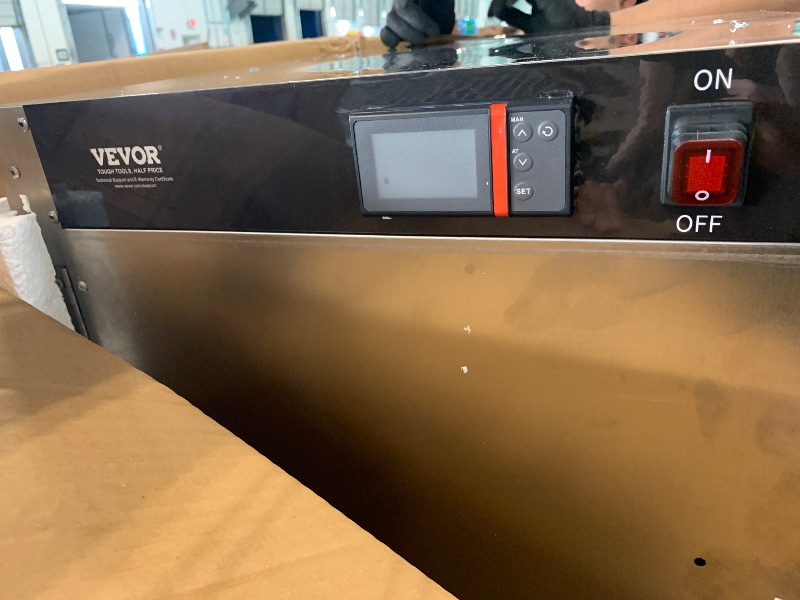 Photo 1 of ***UNTESTED NO CABLE***** VEVOR Hot Box Food Warmer, 5-Tier Concession Warmer with Water Tray, 5 Pans, Single-Door and Adjustable Shelves, Stainless Steel Food Warmer Cabinet, Ideal for Storing Pizza, Chicken, Restaurant