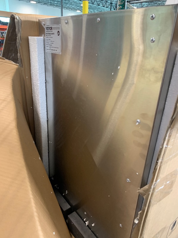 Photo 1 of ***UNTESTED NO CABLE***** VEVOR Hot Box Food Warmer, 5-Tier Concession Warmer with Water Tray, 5 Pans, Single-Door and Adjustable Shelves, Stainless Steel Food Warmer Cabinet, Ideal for Storing Pizza, Chicken, Restaurant