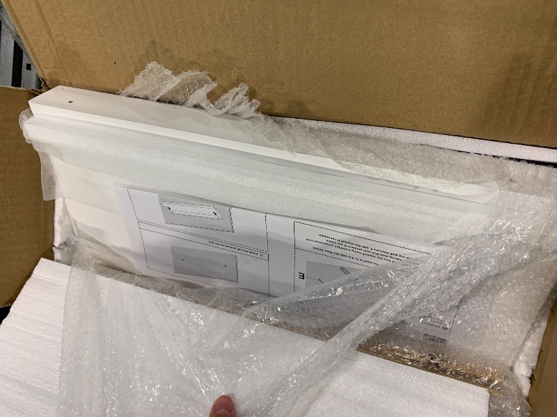 Photo 1 of ********ONLY 1 FLOATING SHELVES******** WOPITUES Floating Shelves with Gold Metal Guardrail, Shelves for Wall Decor , Wall Shelves for Bedroom, Bathroom, Kitchen, Living Room, Plants, Picture Frames, Art- White and Gold