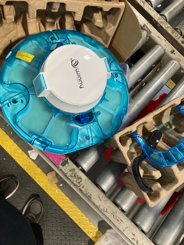 Photo 1 of (2025 Upgrade) Cordless Robotic Pool Cleaner, Lasts 75 Min, Automatic Vacuum for Above-Ground Pools up to 645 Sq.ft,Portable, Self-Parking,Light Blue