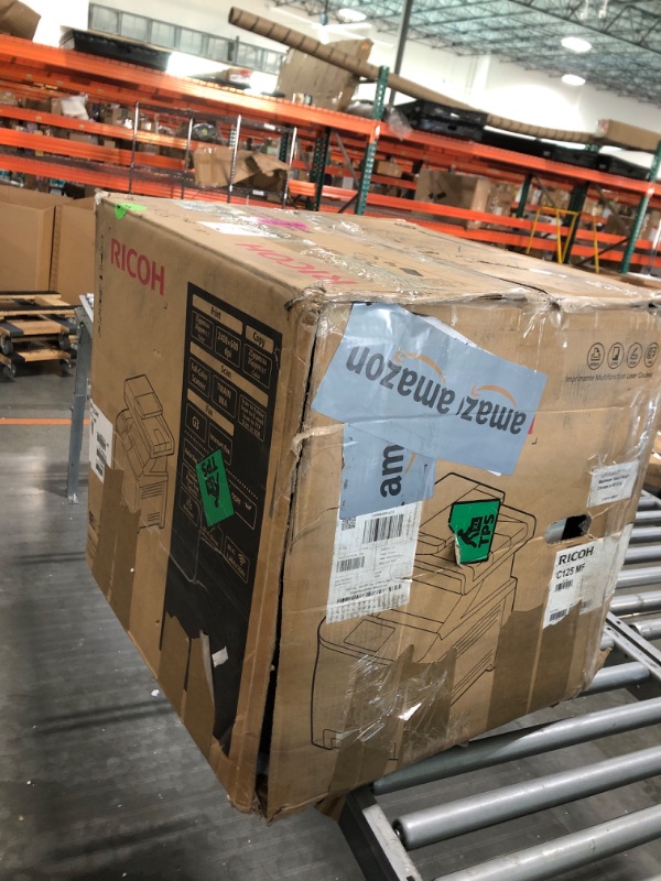 Photo 1 of ***It turns on, but it's unknown if it works. It has some broken parts, as shown in the pictures.****RICOH C125 MF Color Laser All-in-One Printer | 26ppm | Multifunction Copy Scan Fax | Secure Wireless | Touchscreen | WiFi, AirPrint, Mopria, Ethernet, USB