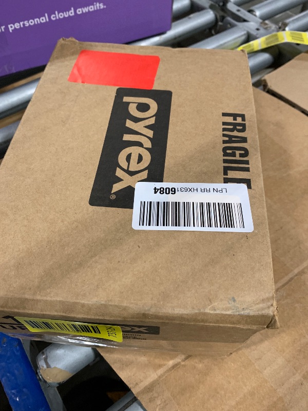 Photo 1 of **MISSING LID TO ONE**
Pyrex (6) 7200 2 Cup Glass Bowls & (6) 7200-PC Red Food Storage Replacement Lids - Made in USA