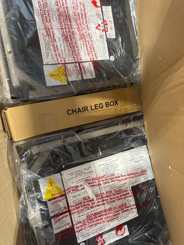 Photo 1 of *DAMAGED CHAIR LEG* Merax 6-Piece Solid Wood Dining Table Set, Modern Elegant 60" Rectangular with 4 High-Back Tufted Upholstered Chairs + 1 Bench for Kitchen Room, Espresso