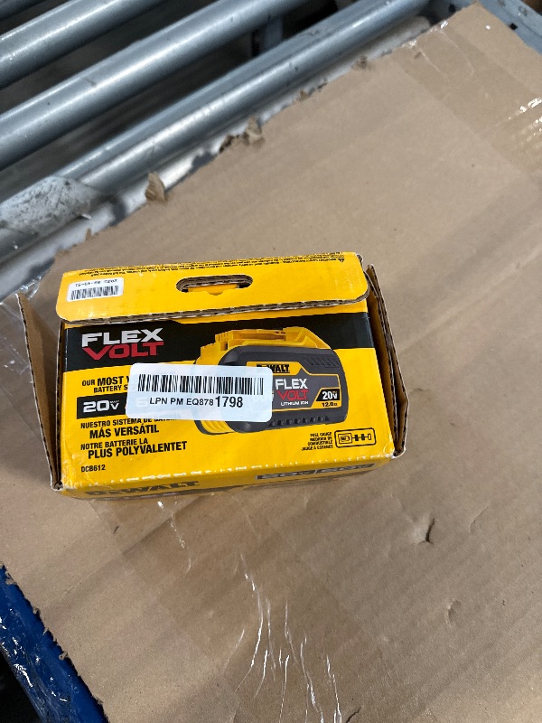 Photo 1 of *Untested*
DEWALT FLEXVOLT 20V/60V MAX* Battery, 12.0-Ah (DCB612)