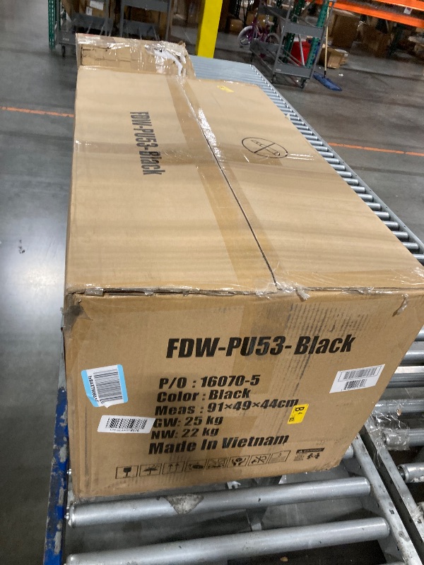 Photo 1 of **ASSEMBLY INSTRUCTIONS INCLUDED** FDW Dining Chairs Set of 4,Dining Room Chairs,Side PU Cushion Chairs with Waterproof Surface and Wood Legs,for Kitchen Restaurant and Living Room,Leather Black