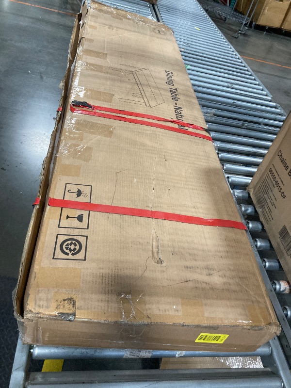 Photo 1 of **ASSEMBLY INSTRUCTIONS INCLUDED** GarveeHome Farmhouse Dining Table for 6-8 People, 71 in Long Natural Color Kitchen Tables with Wooden Sturdy Frame, 6 ft Large Rectangular Dinner Table for Living Room, Kitchen, Dining Room