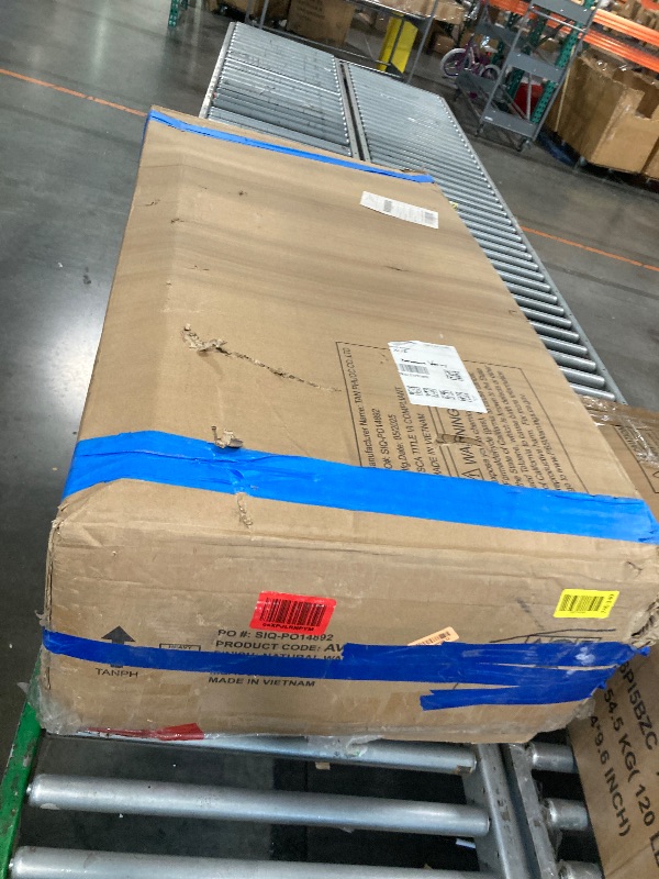 Photo 1 of **ASSEMBLY INSTRUCTIONS INCLUDED** Alaterre Furniture Lucca 48 Inch Bathroom Vanity - Freestanding Cabinet Without Sink - Wood Bathroom Vanity with Large Bottom Drawer, 3 Small Drawers, and Soft-Close Doors (Natural)