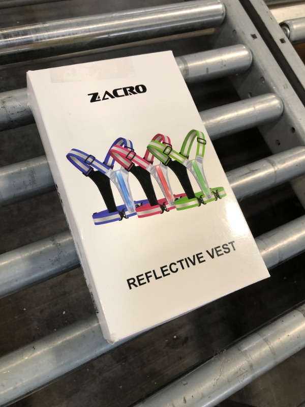 Photo 1 of *Untested*
Zacro LED Reflective Vest Running Gear, 5 Lights Colors High Visibility Reflective Running Gear Rechargeable Light Up Running Vest for Walking Running Cycling, Adjustable for Men Women Kids (Blue)