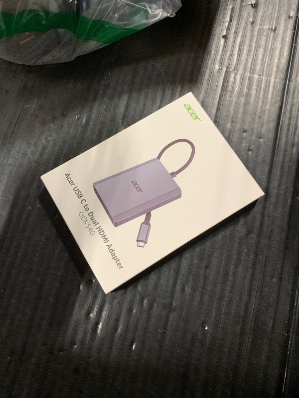 Photo 1 of **FACTORY SEALED** Acer USB C to Dual HDMI Adapter 4K@60Hz, 4-in-1 HDMI Splitter for Dual Monitors with 100W PD, USB 3.0, Docking Station Dual Monitor Compatible with Acer, MacBook Air/Pro, Dell XPS, HP, etc