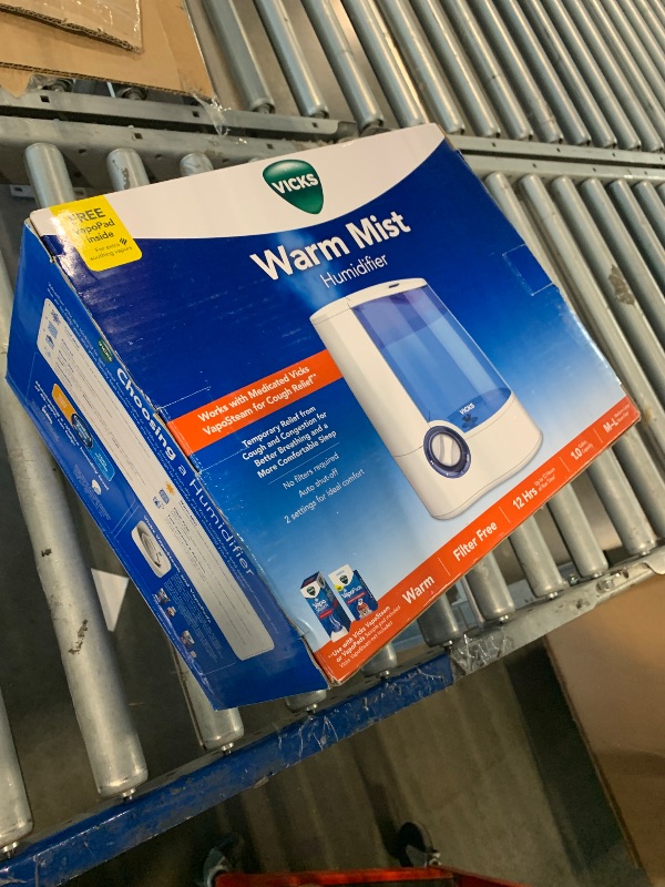 Photo 1 of ** VERY USED*** Vicks Warm Mist Humidifier - Air Humidifier for Bedroom, Home & Large Room, Baby, Kids and Adults Soothing Steam Vaporizer for Cough, Congestion, Allergies & Dry Air, VapoSteam Compatible