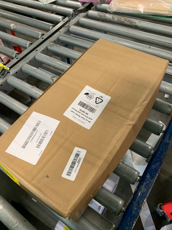 Photo 1 of [50 Sets] 24 oz Clear Plastic Cups with Lids and Straws, Disposable Coffee Cups