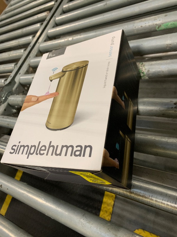 Photo 1 of *Missing parts/ No Charger* simplehuman 9 oz. Touch-Free Automatic Rechargeable Sensor Pump, Brass Stainless Steel, New
