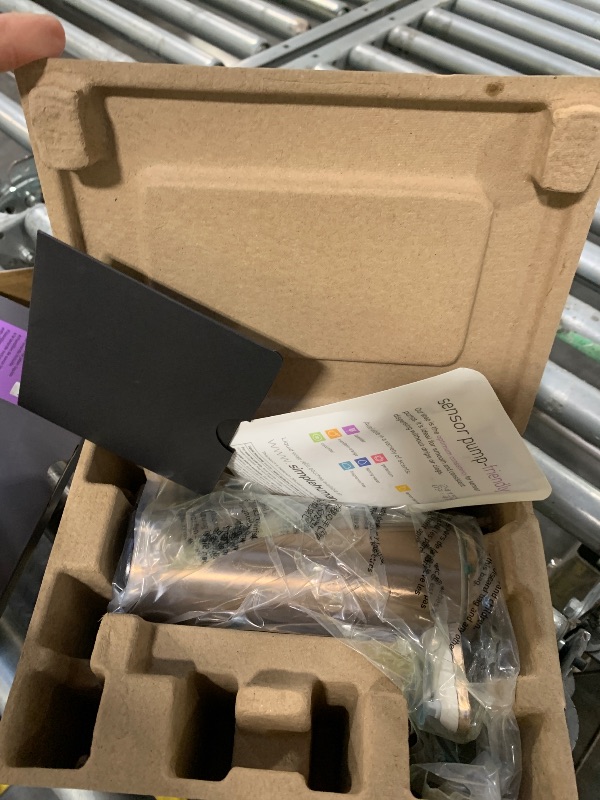 Photo 1 of *Missing parts/ No Charger* simplehuman 9 oz. Touch-Free Automatic Rechargeable Sensor Pump, Brass Stainless Steel, New