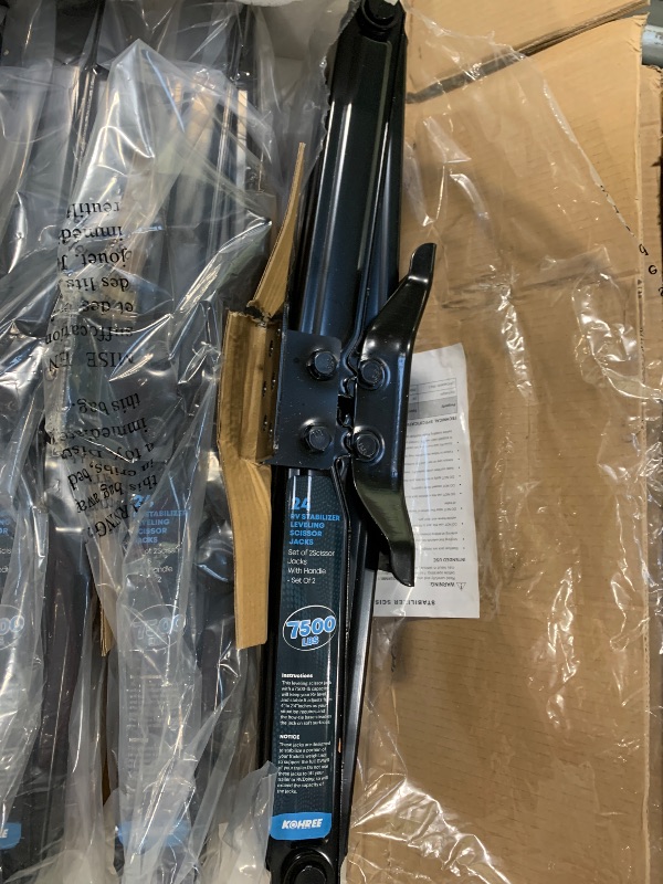 Photo 1 of [Upgrade] Kohree 7500lbs RV Stabilizer Leveling Scissor Jacks 24" for Travel Trailer Camper, Set of 4, Heavy Duty RV Stabilizer Jacks Kit with Crank Handle and Drill Bit