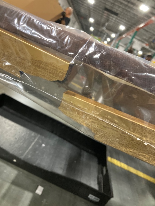 Photo 1 of ******BROKEN FRAME***** Deco 79 Canvas Elephant Framed Wall Art with Gold Frame, 47" x 2" x 47", Brown