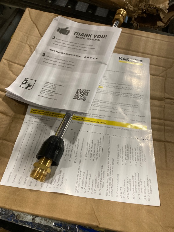 Photo 1 of *****It turns on and works perfectly.******** Kärcher Pressure Washer K2300PS, CETA Certified, 4 Spray Nozzles, Detergent Tank, Hose Reel, for Cars, Driveways, Siding, Patios, 1.2 GPM