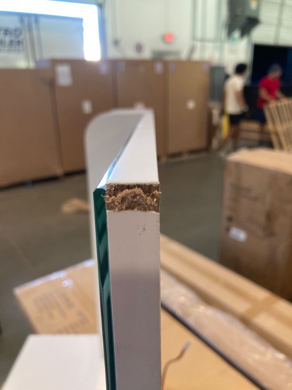 Photo 1 of ****missinng the mirror conector******* GarveeHome Makeup Vanity Desk with Mirror and Lights, Vanity Table with 5 Drawers, Vanity Set with Stool and Removable Side Storage Cabinet for Bedroom, White & Gold