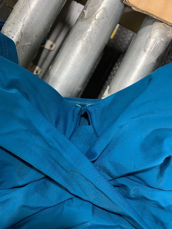 Photo 1 of ** ITEM CORRECT***B2prity Women's Underwire One Piece Swimsuit Tummy Control Ruched Bathing Suit Criss Cross V Neck Swimwear Peacock Green Size XL