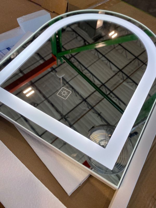 Photo 1 of *Missing Parts*
ROLOVE Lighted Makeup Mirror with 3-Color Dimmable Lighting, with Removable 10x Magnifier, Smart Touch Control, 360° Rotation, 15" x 13" Hollywood Vanity Mirror for Tabletop or Desk (White)