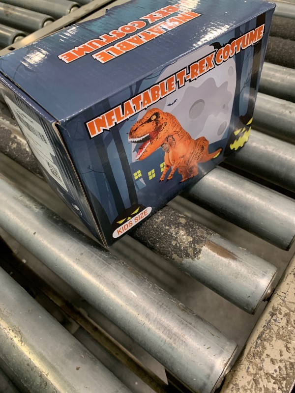 Photo 1 of ** MISSING AIR PUMP** viwzon Inflatable T-Rex Costume, Kids Dinosaur Blow Up Suit for Halloween Cosplay Themed Parties, Dino Costume, Brown