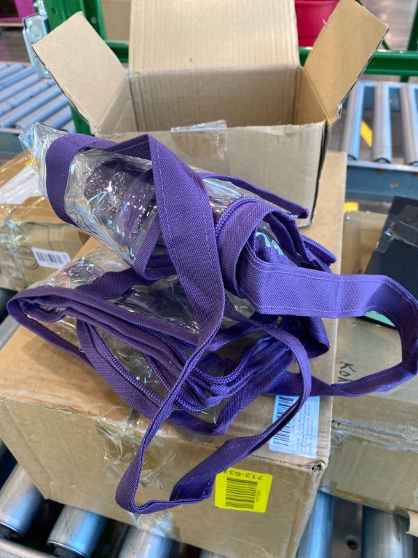 Photo 1 of ***MISSING PIECES*** Clear Vinyl Zippered Storage Bags (3-Pack) 40L Sturdy Storage Bags for Sweaters, Blankets, Comforters, Bedding Sets and Much More! (Purple, 18x15x9)