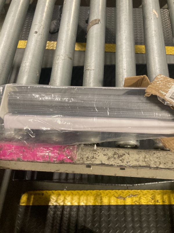 Photo 1 of **UNKNOWN SIZE** Joydeco Cordless Zebra Blinds for Windows, Dual Layer Light Control Window Blinds with Light-Proof Aluminum Cover, Free-Stop Roller Shades for Home & Office (White)