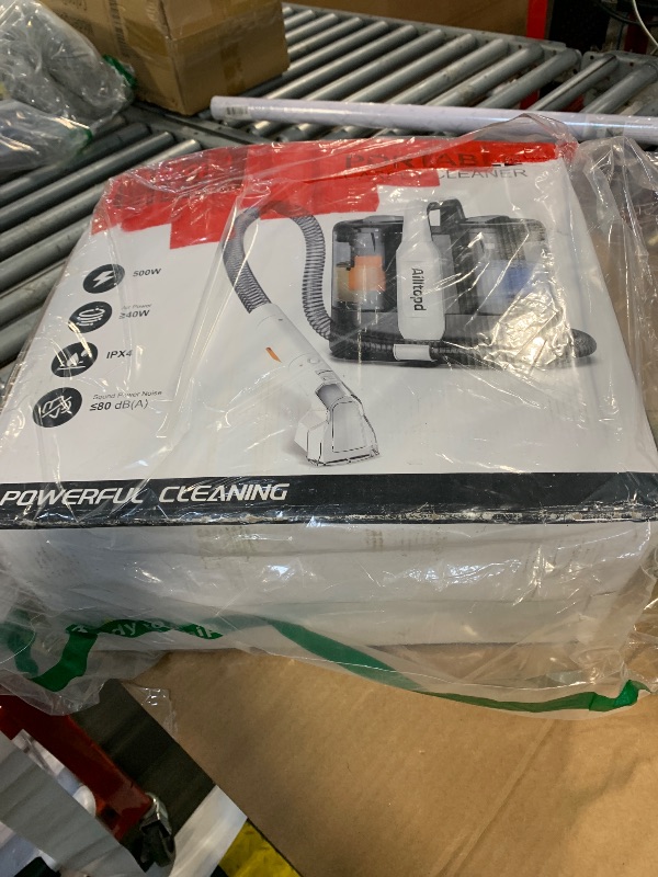 Photo 1 of ***SELLING FOR  PARTS*** Portable Carpet & Upholstery Spot Cleaner, 15Kpa Powerful Suction & Spot Remover, Deep Stain Cleaning for Carpet, Car Seats, Pets, Stairs, Couches, with Dual Size BrushHead