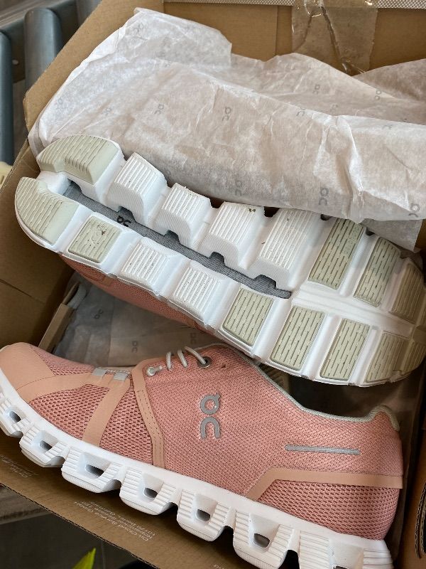 Photo 1 of *Minor Damaged*
On Women's Cloud 5 Sneakers, Rose | Shell, Pink, 9 Medium US