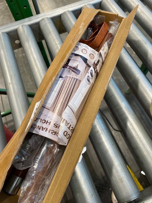 Photo 1 of *Missing Parts*
PeSenp Wood Curtain Rod for Windows 48 to 84,1 inch Heavy Duty Decorative Curtain Rods with Imitation Wooden Grain Finials, Adjustable Boho Drapery Rod for Bedroom, Kitchen