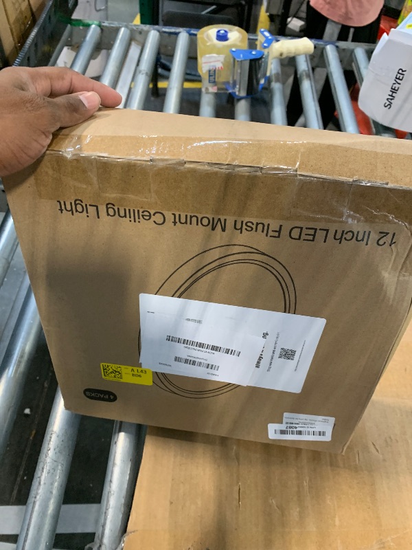 Photo 1 of Brightever 4Pack LED Flush Mount Ceiling Light Fixture, 12 Inch 24W, Super Slim 0.67 Inch, 3200LM, Dimmable & 2700K-6500K 5 Color Selectable LED Ceiling Lights for Bedroom