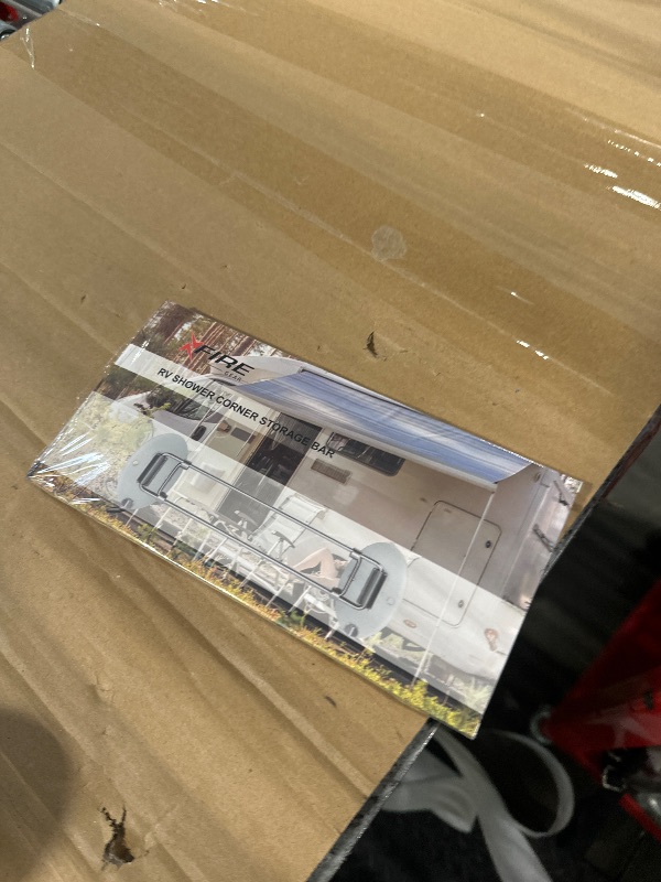 Photo 1 of ?2025 New?Adjustable 7.8-13.5 inch Rv Shower Corner Storage Bar, Stainless Steel Rv Shower Caddy for Corner Shelves in Camper, RV Bathroom Organization Must Have Accessories (2 Pack)