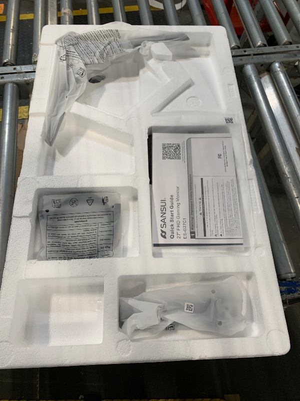 Photo 1 of ** SOLD FOR PARTS/ FINAL SALE/NO RETURNS** SCREEN DAMAGED *** SANSUI 27 Inch Curved Gaming Monitor 200Hz 1ms with Speakers FHD 1080P Computer Monitor FreeSync|1500R|130% sRGB|HDR|Low Blue Light|HDMI DP Ports|VESA Mount|Metal Stand(HDMI Cable Incl.)