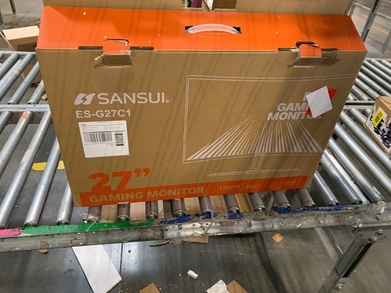 Photo 1 of ** SOLD FOR PARTS/ FINAL SALE/NO RETURNS** SCREEN DAMAGED *** SANSUI 27 Inch Curved Gaming Monitor 200Hz 1ms with Speakers FHD 1080P Computer Monitor FreeSync|1500R|130% sRGB|HDR|Low Blue Light|HDMI DP Ports|VESA Mount|Metal Stand(HDMI Cable Incl.)