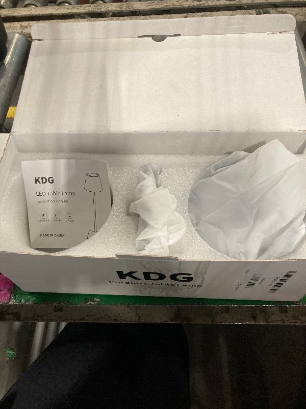 Photo 1 of **MISSING 1 LAMP** KDG 2 Pack Cordless Table Lamp, Portable LED Desk Lamps, 5000mAh Battery Operated, 3 Color Stepless Dimming Up, for Restaurant, Bedroom, Outdoor Camping, Coffee Shop, Night Light, Rechargeable (Black)